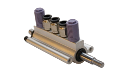 Ventilblok aluminium - lige tilslutning - 3 udtag